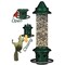 Green Squirrel Proof Bird Feeder with Perch Ring and 3-Quart Seed Capacity